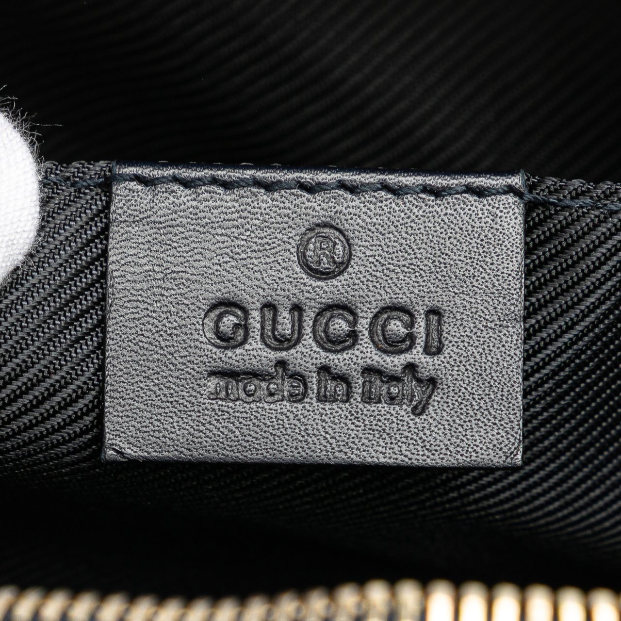 Gucci GG Canvas Web Pouch Bruin