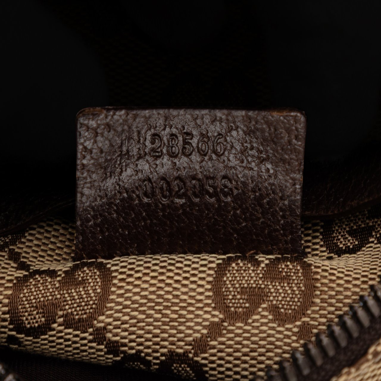 Gucci GG Canvas Double Pocket Belt Bag Bruin