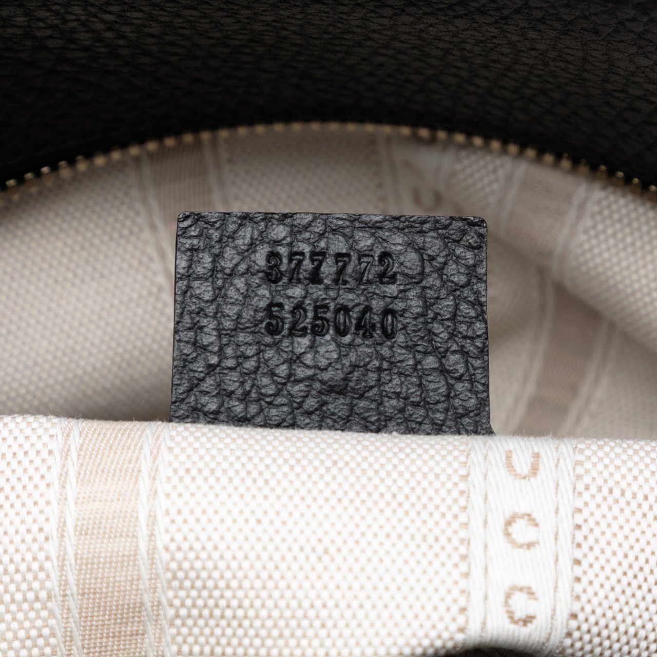 Gucci Calfskin Swing Top Handle Satchel Zwart