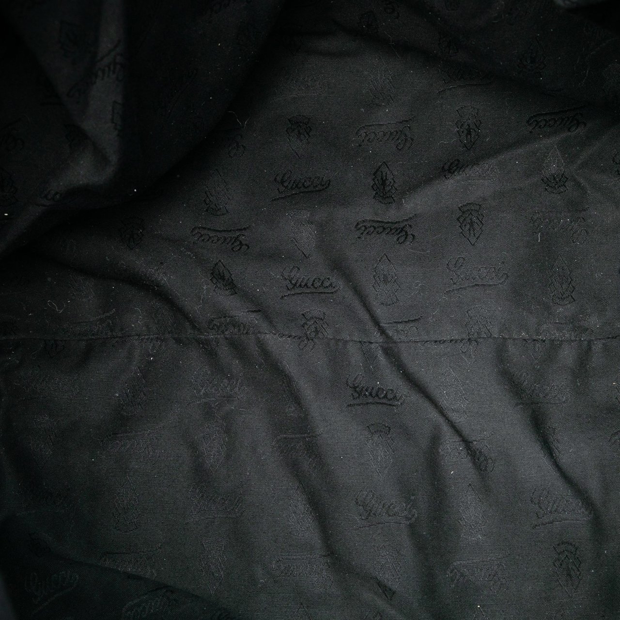 Gucci Large Leather Bamboo Bar Tote Zwart