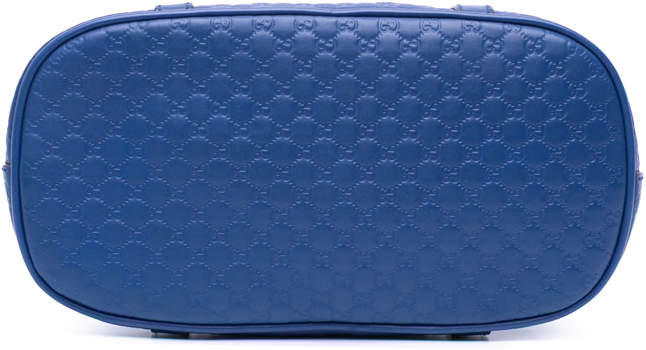 Gucci Mini Microguccissima Dome Satchel Blauw