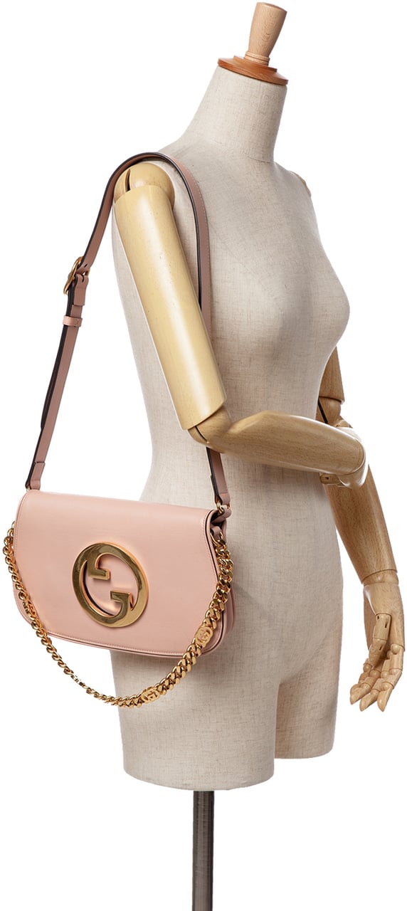 Gucci Calfskin Blondie Chain Satchel Roze