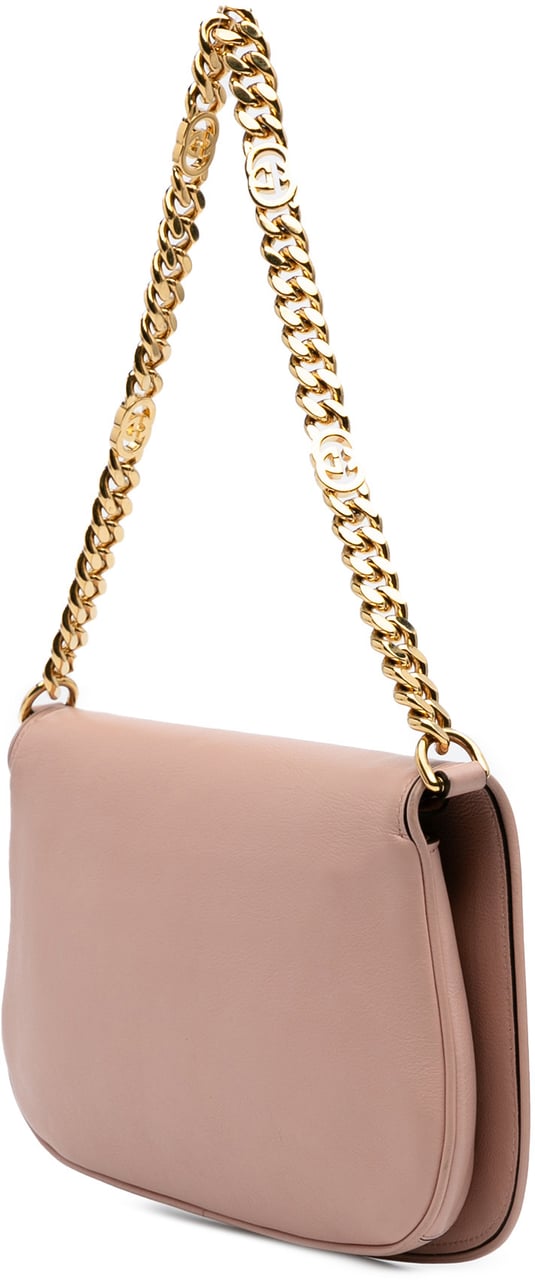 Gucci Calfskin Blondie Chain Satchel Roze