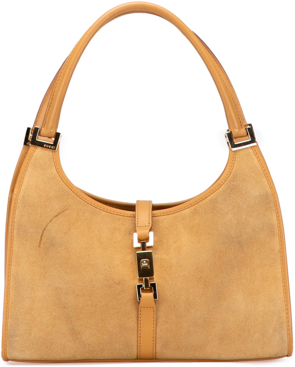 Gucci Suede Jackie Bardot Handbag Bruin
