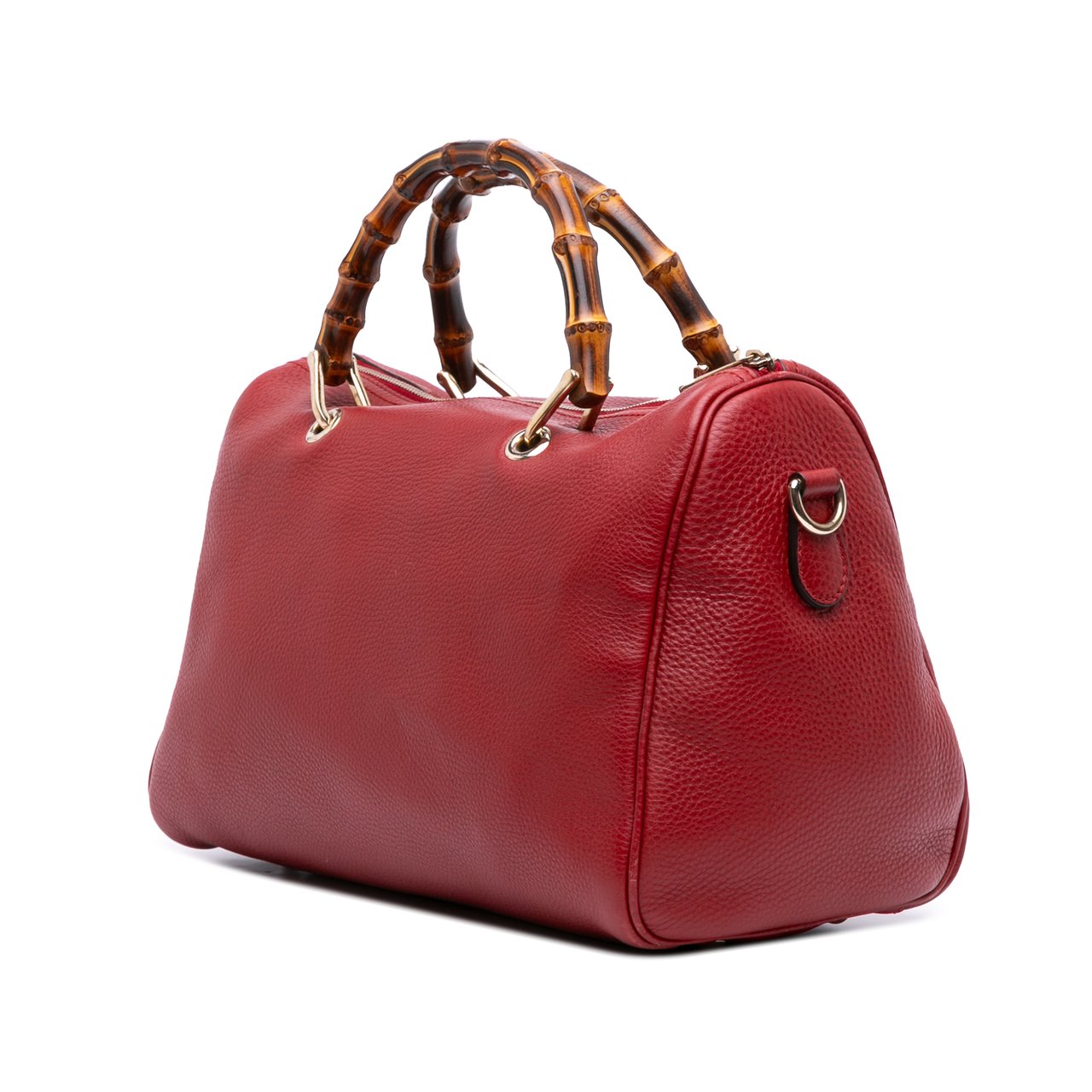 Gucci Calfskin Bamboo Shopper Boston Rood