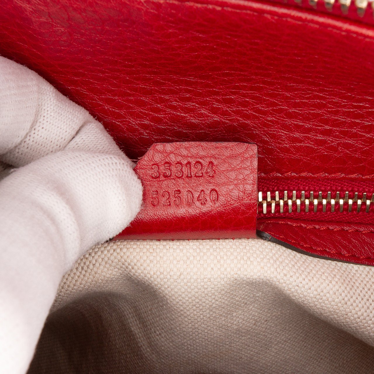 Gucci Calfskin Bamboo Shopper Boston Rood