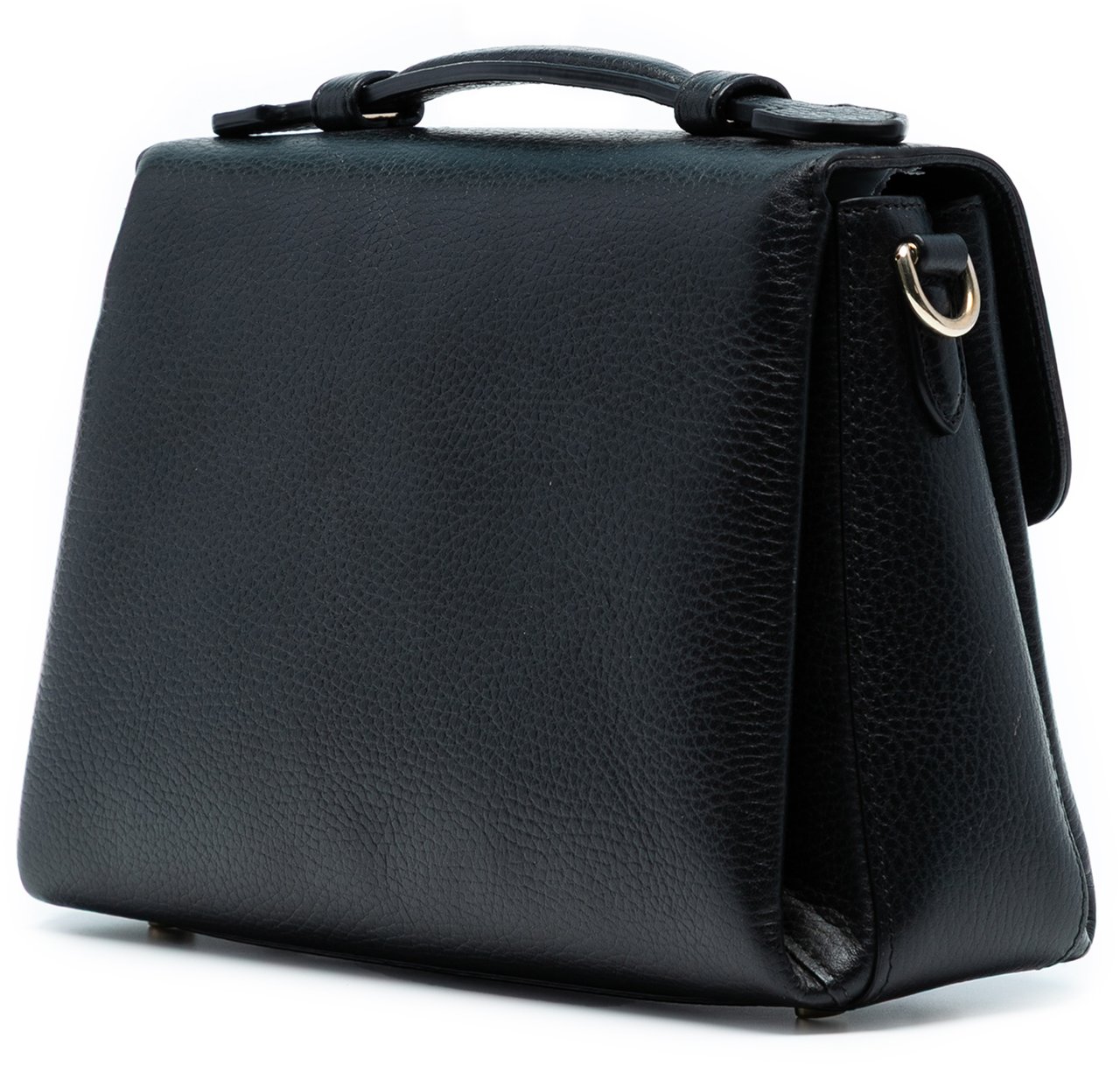 Gucci Small Dollar Calf Interlocking G Satchel Zwart