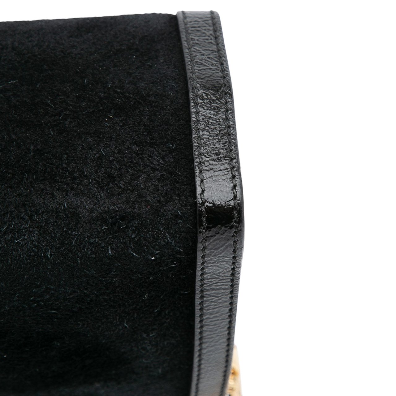 Gucci Medium Suede Ophidia Web Chain Shoulder Bag Zwart