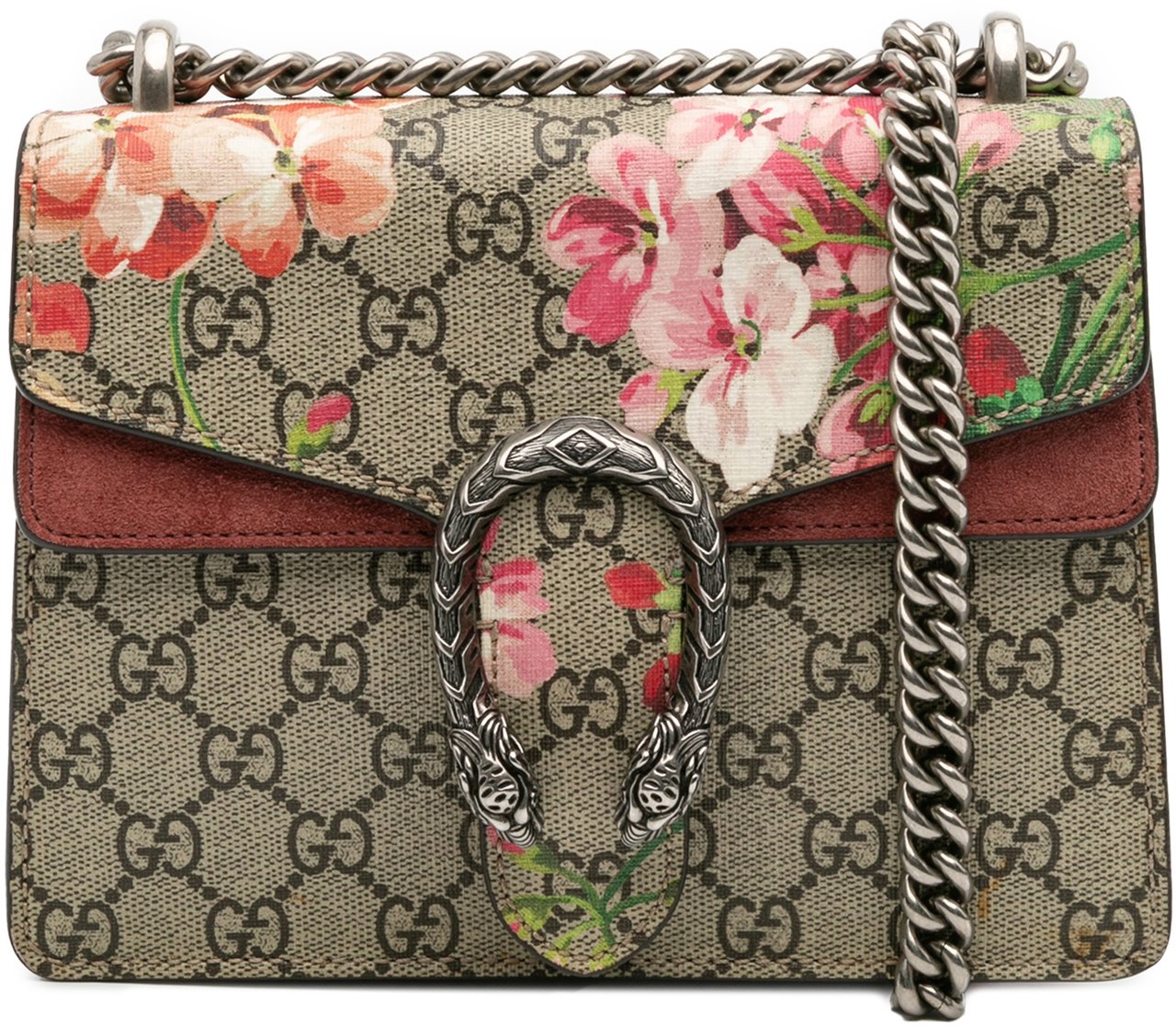Gucci Small GG Supreme Blooms Dionysus Crossbody Bruin