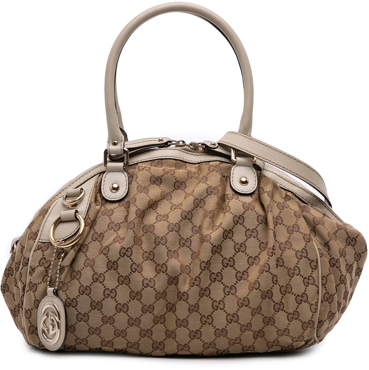 Gucci GG Canvas Sukey Satchel Bruin