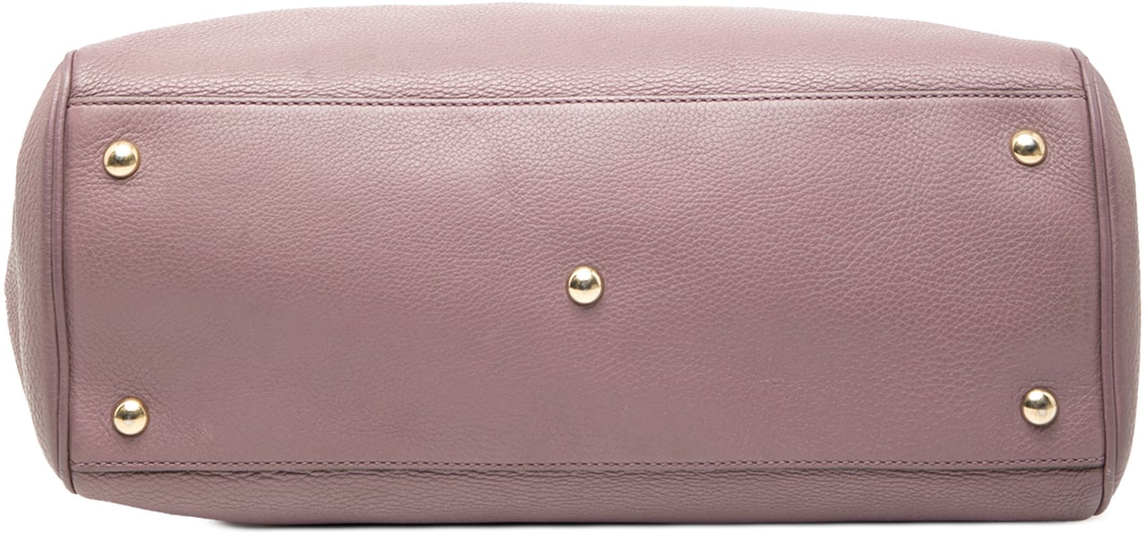 Gucci Medium Calfskin Bamboo Shopper Satchel Roze