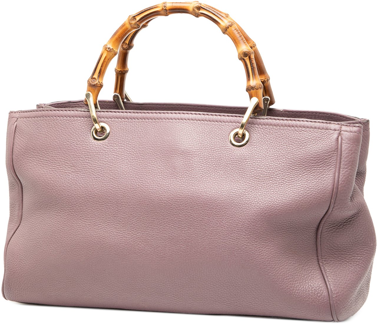 Gucci Medium Calfskin Bamboo Shopper Satchel Roze