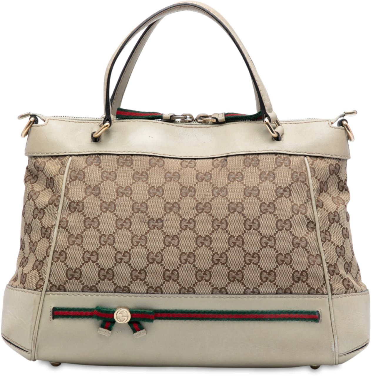 Gucci GG Canvas Web Mayfair Satchel Bruin