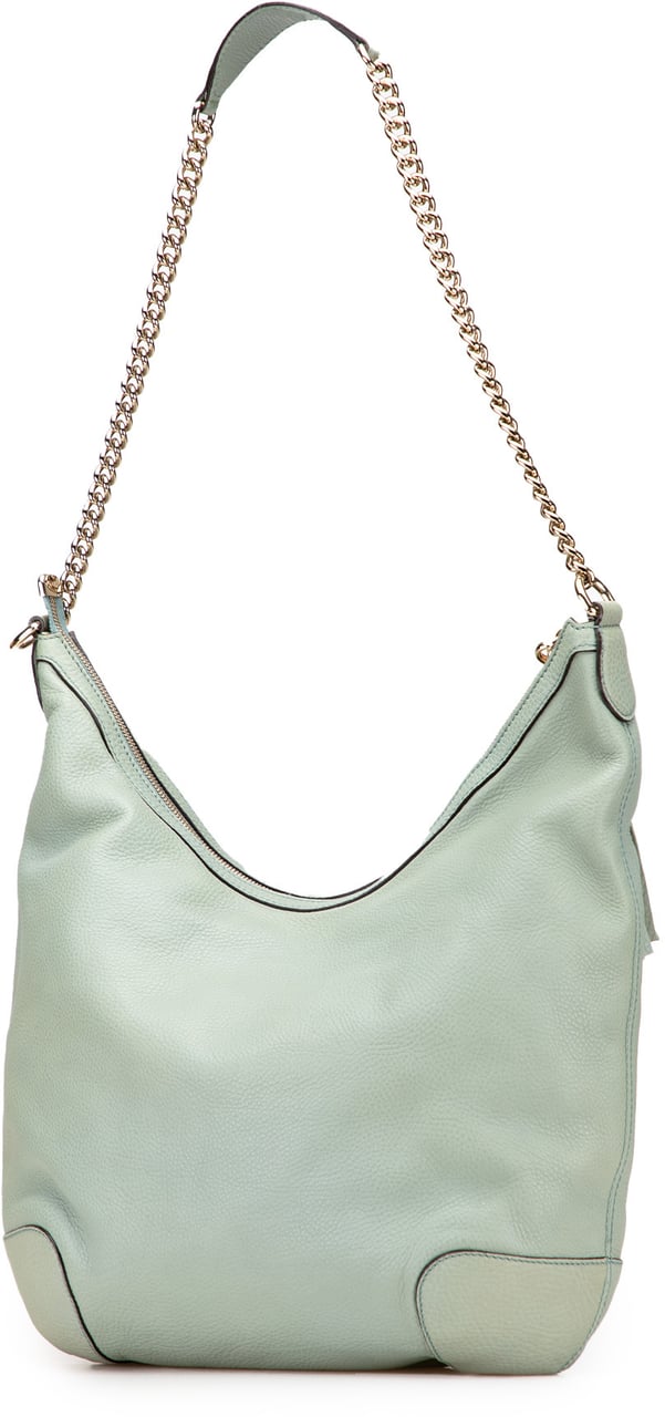 Gucci Leather Soho Chain Shoulder Bag Blauw