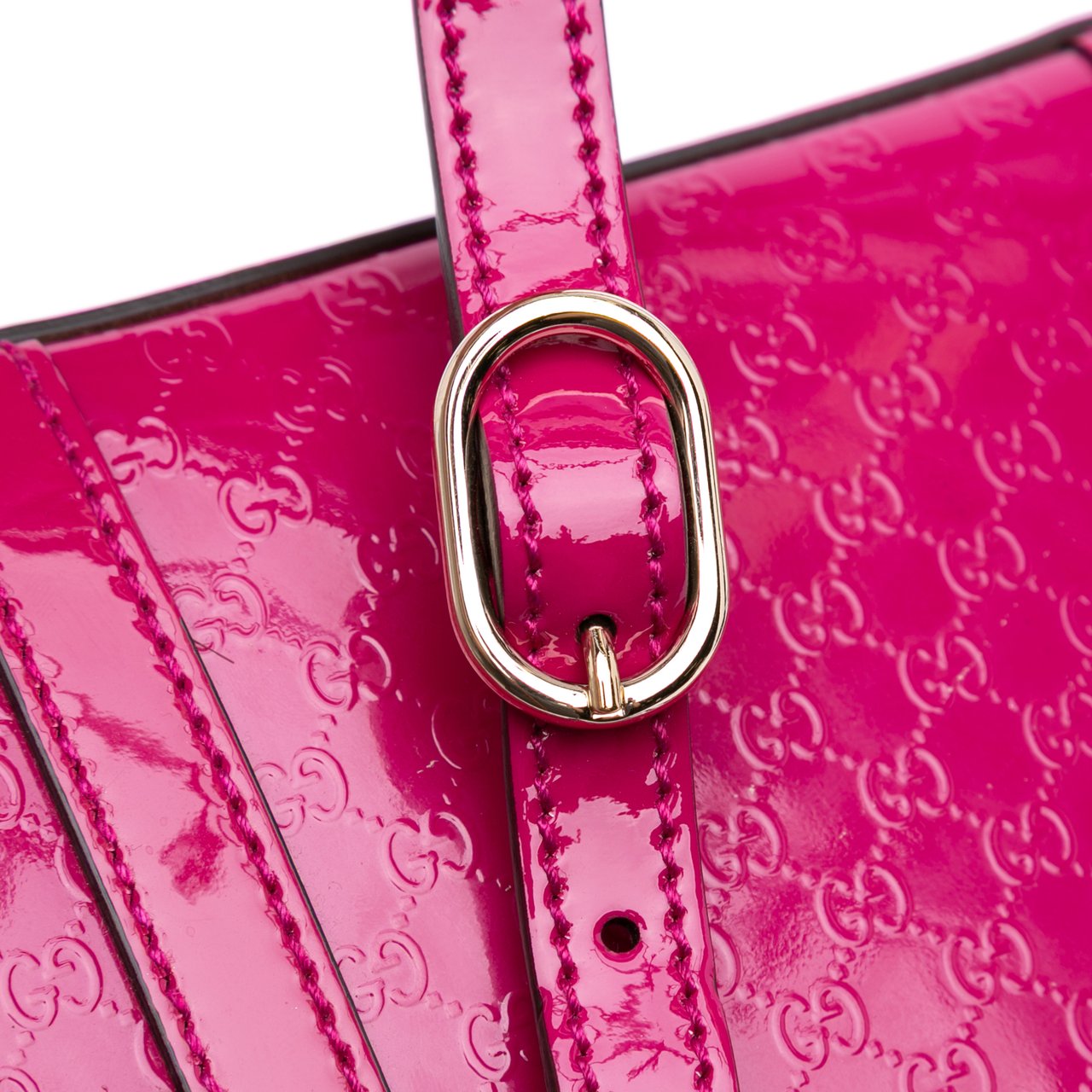 Gucci Medium Microguccissima Patent Nice Dome Satchel Roze