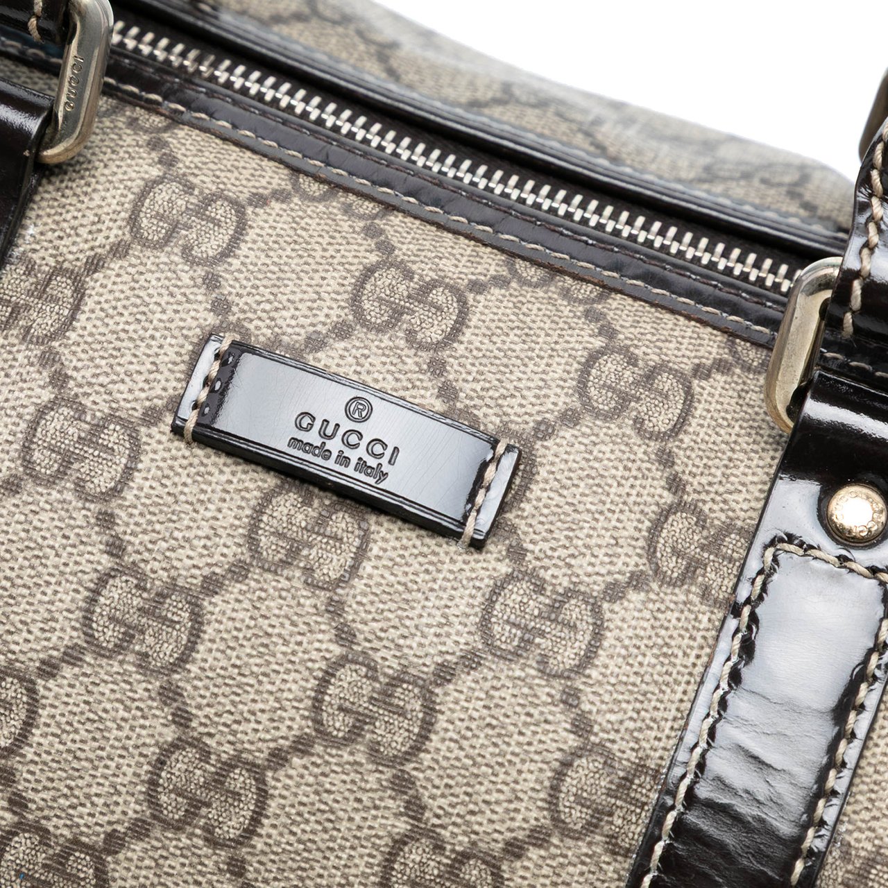 Gucci Medium GG Supreme Joy Boston Bag Bruin