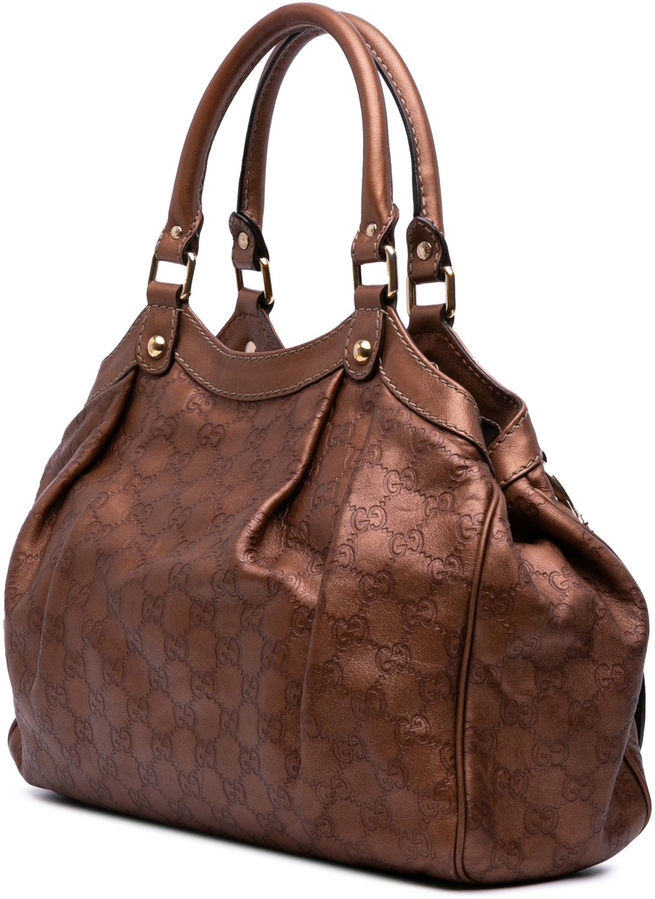 Gucci Medium Guccissima Sukey Tote Bruin