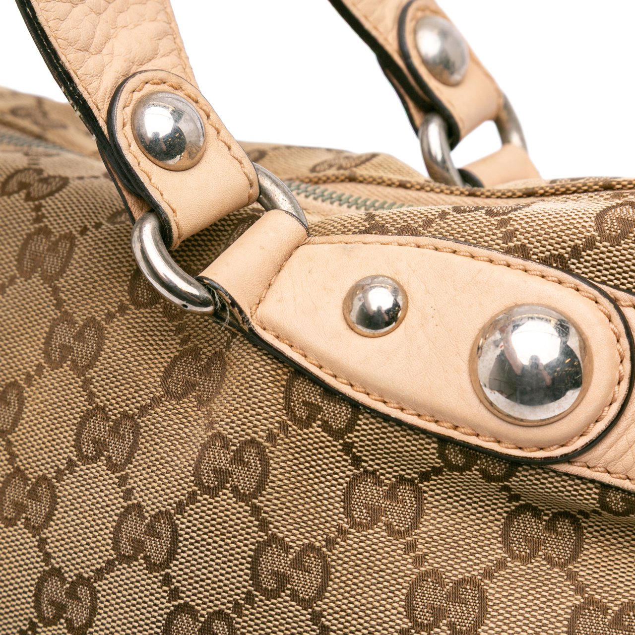 Gucci Large GG Canvas Icon Bit Satchel Bruin