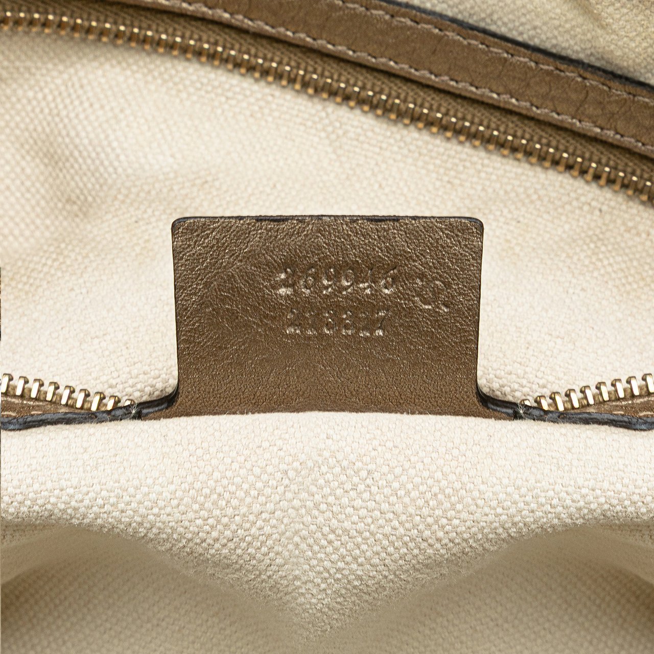 Gucci Large Leather Bella Tote Goud