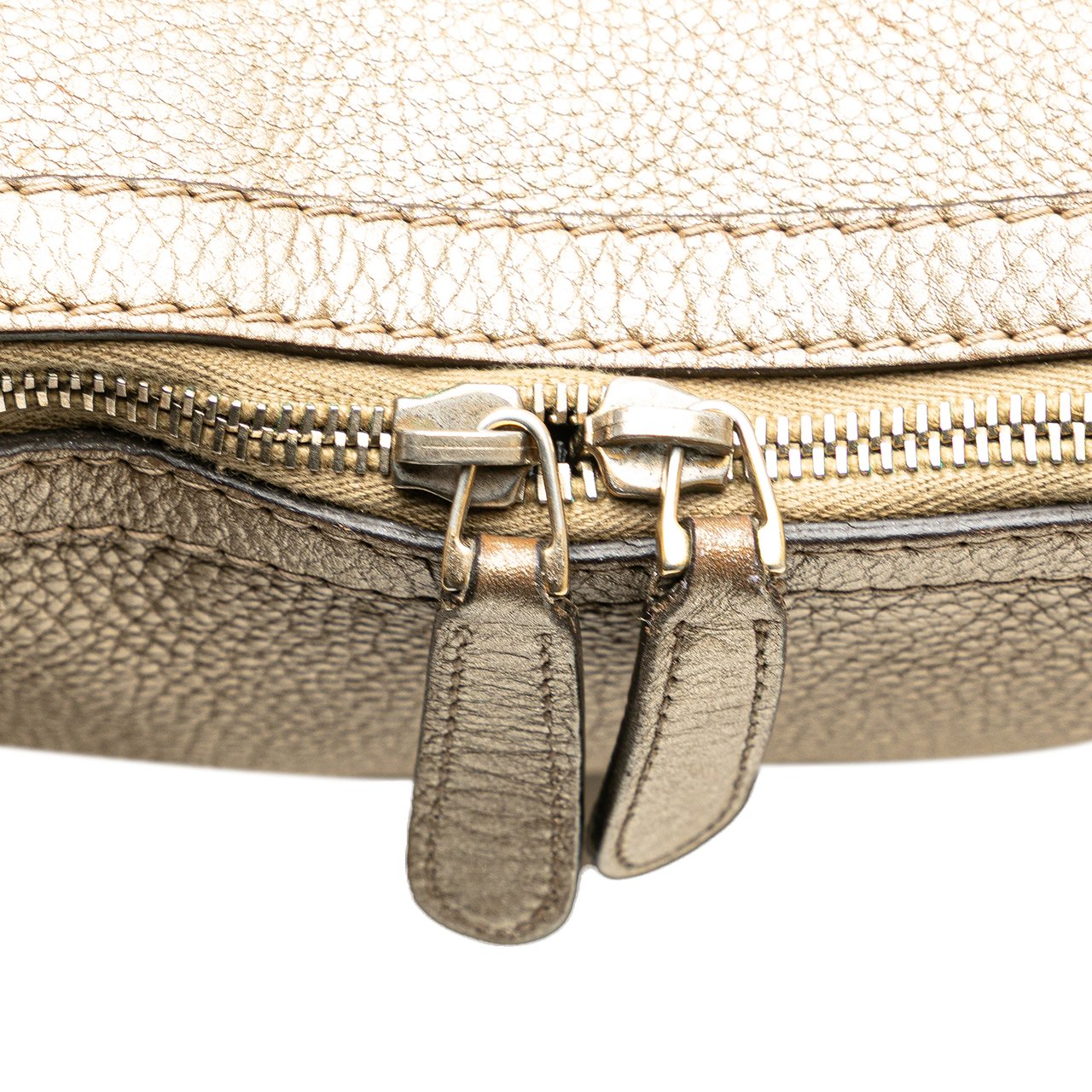 Gucci Large Leather Bella Tote Goud