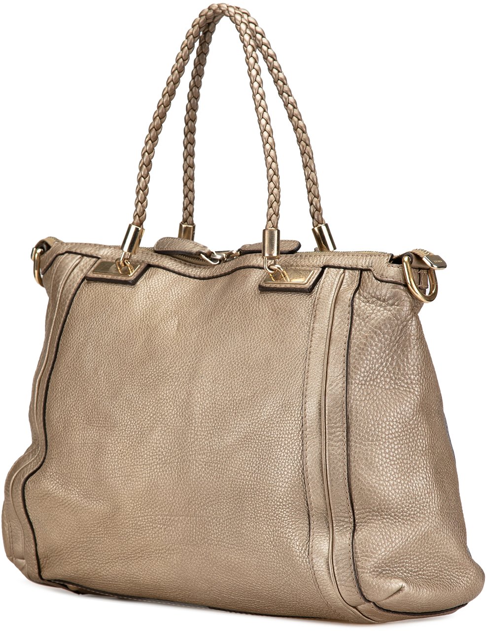 Gucci Large Leather Bella Tote Goud