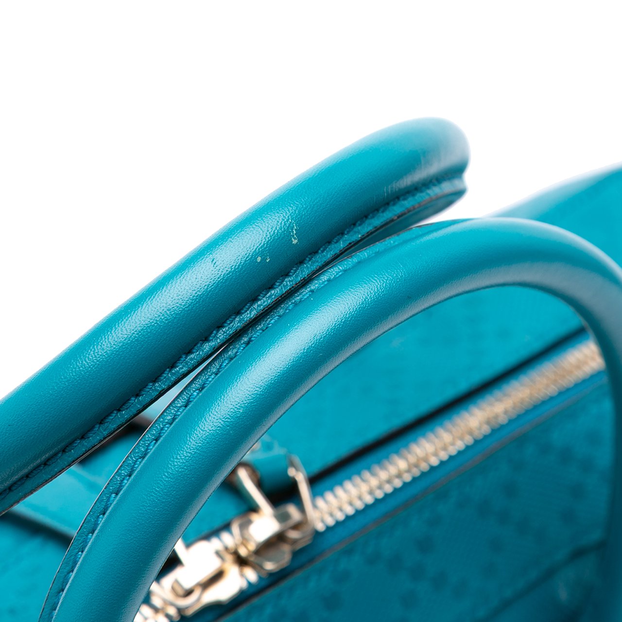 Gucci Diamante Bright Leather Satchel Blauw