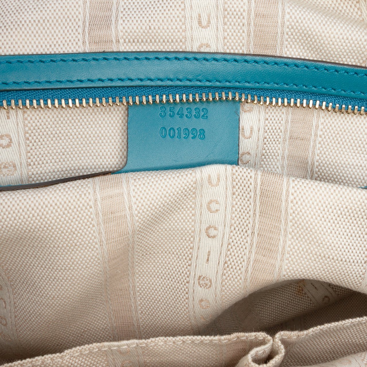 Gucci Diamante Bright Leather Satchel Blauw