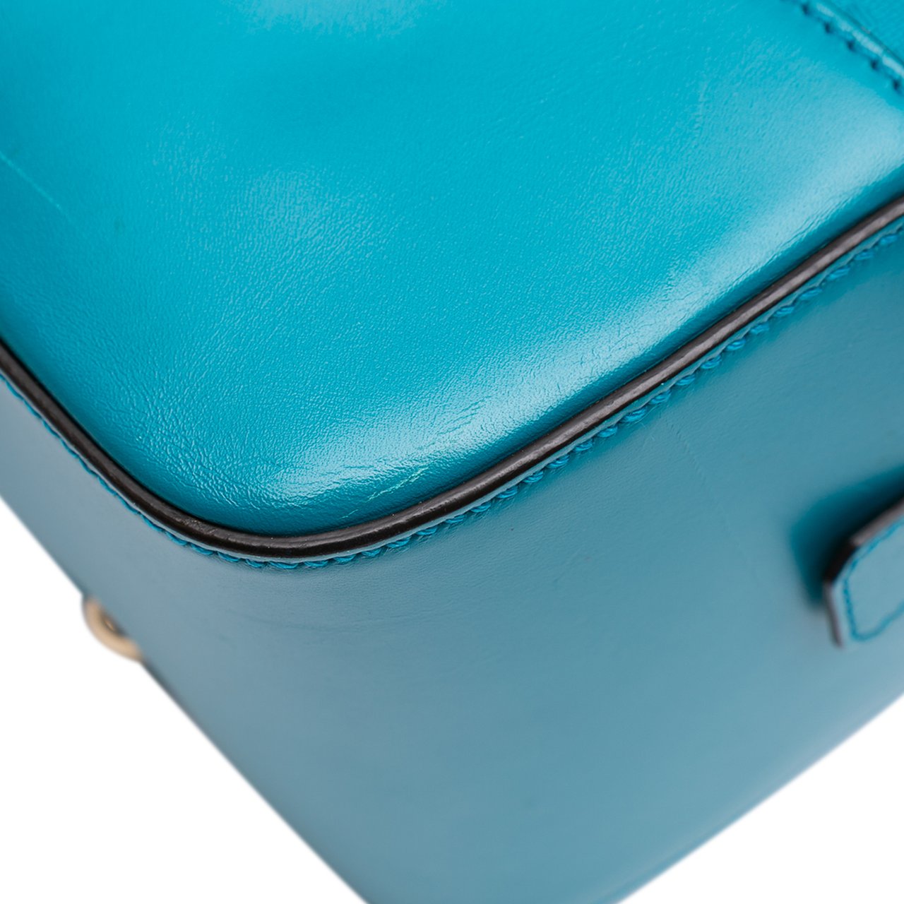 Gucci Diamante Bright Leather Satchel Blauw
