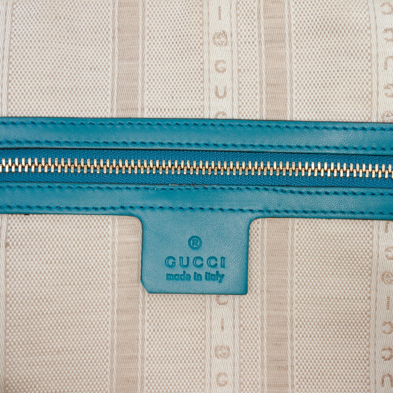 Gucci Diamante Bright Leather Satchel Blauw