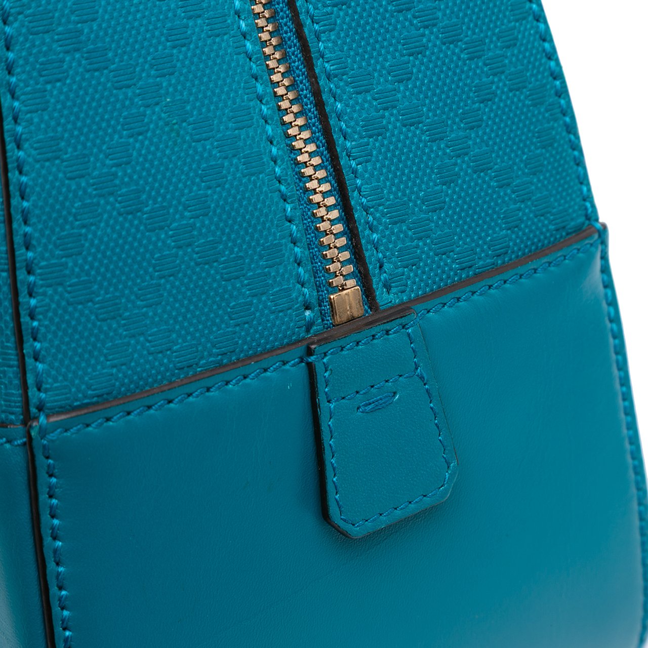 Gucci Diamante Bright Leather Satchel Blauw