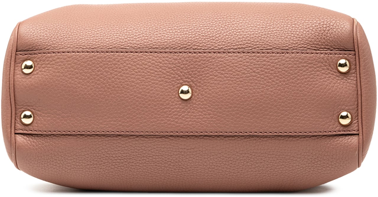 Gucci Small Calfskin Bamboo Shopper Satchel Roze