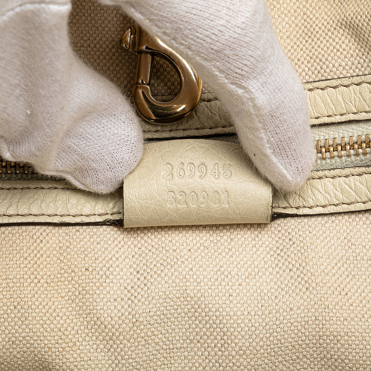 Gucci Medium GG Canvas Bella Tote Bruin
