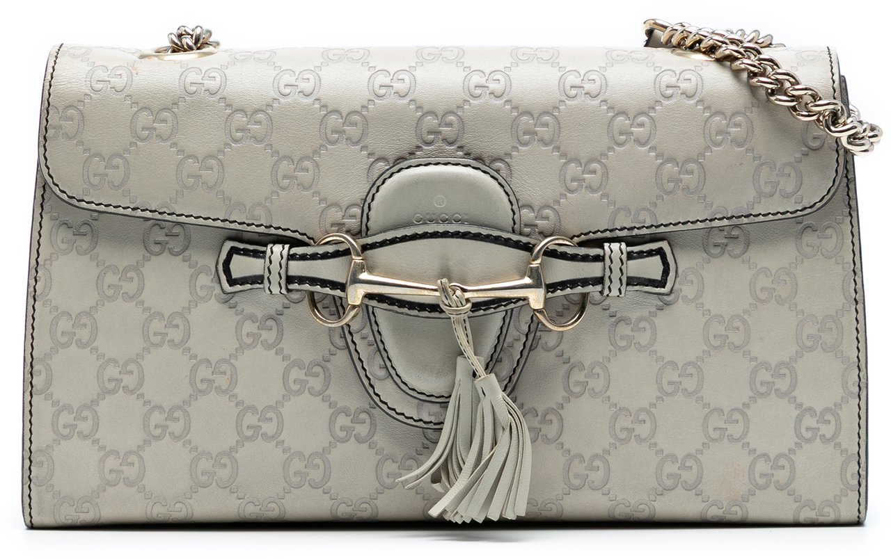Gucci Medium Guccissima Emily Shoulder Bag Grijs