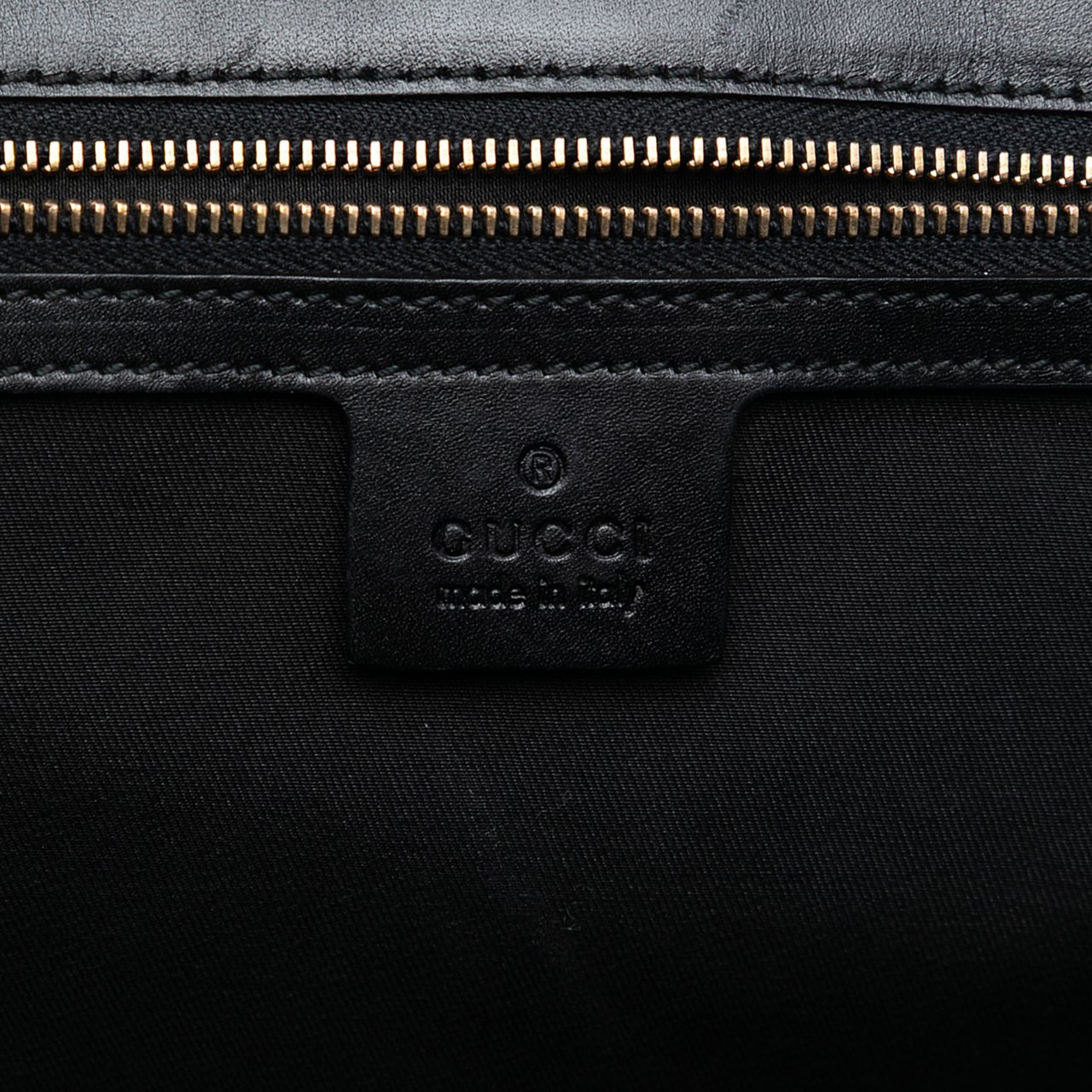 Gucci GG Canvas and Leather Dialux Queen Tote Zwart