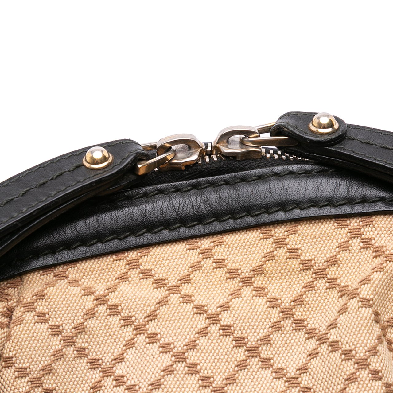 Gucci Diamante Canvas Sukey Satchel Bruin