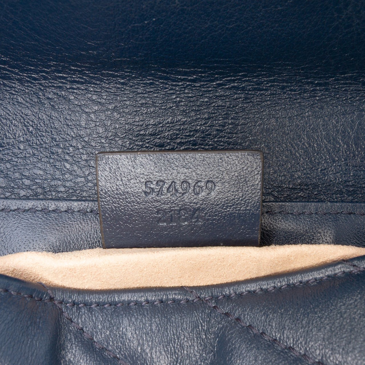 Gucci Super Mini GG Marmont Matelasse Leather Torchon Flap Crossbody Blauw