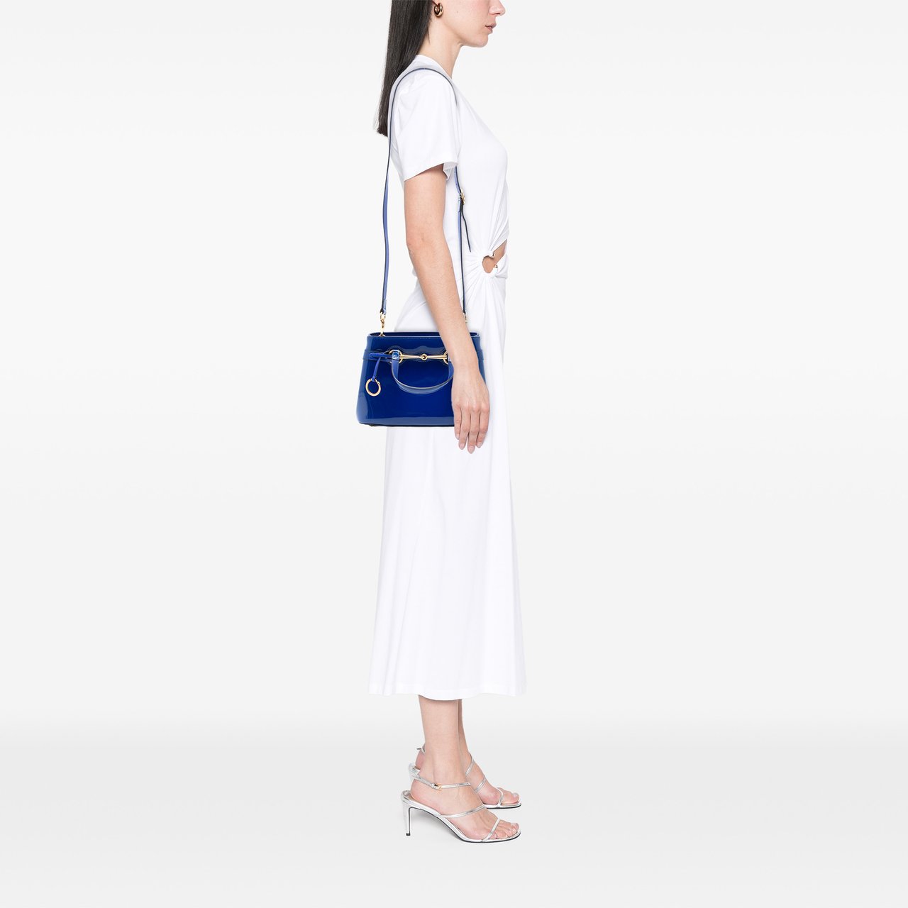 Gucci Patent Bright Bit Satchel Blauw