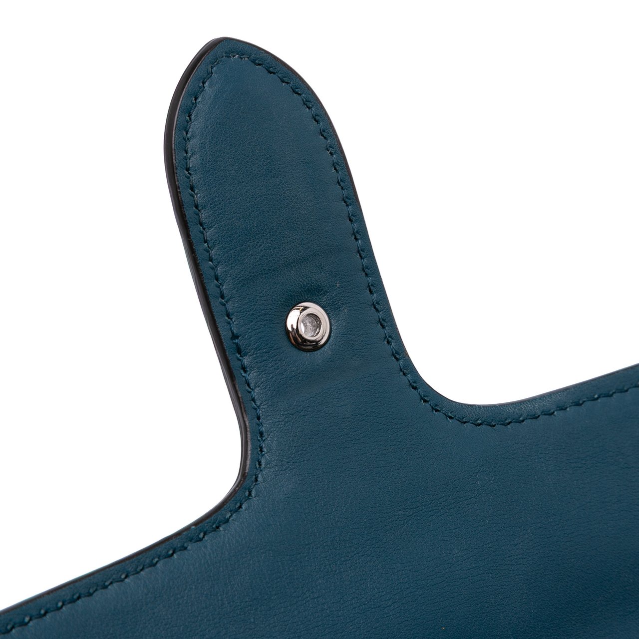 Gucci Small Polished Calfskin Interlocking G Dollar Crossbody Blauw