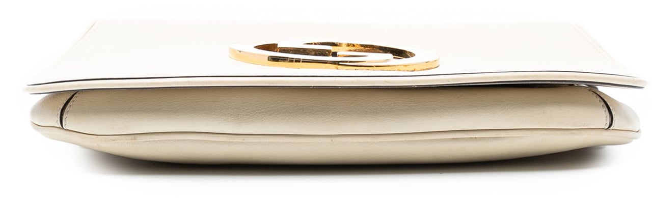 Gucci Calfskin Blondie Chain Satchel Wit