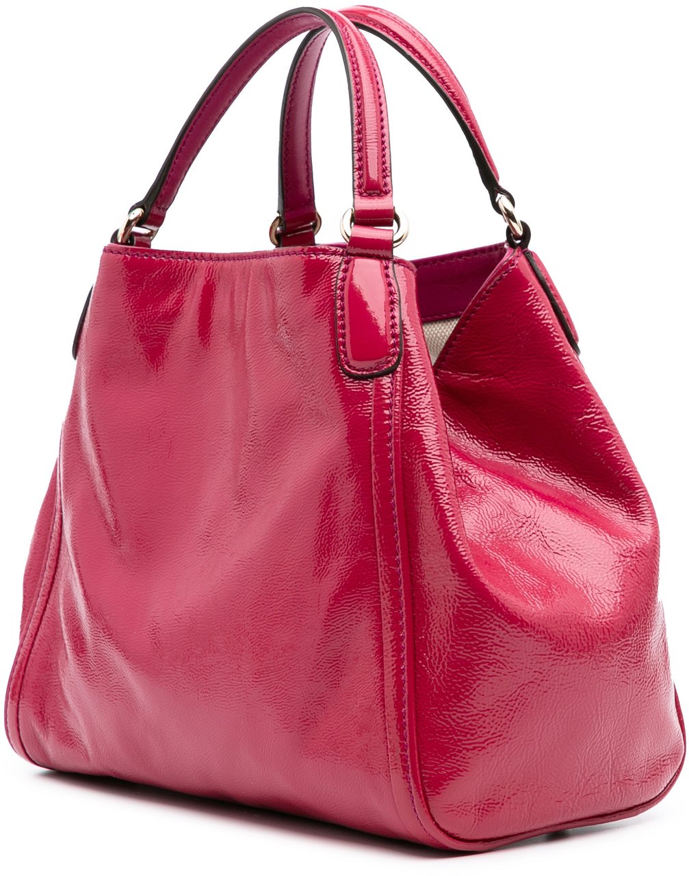 Gucci Small Patent Soho Satchel Roze