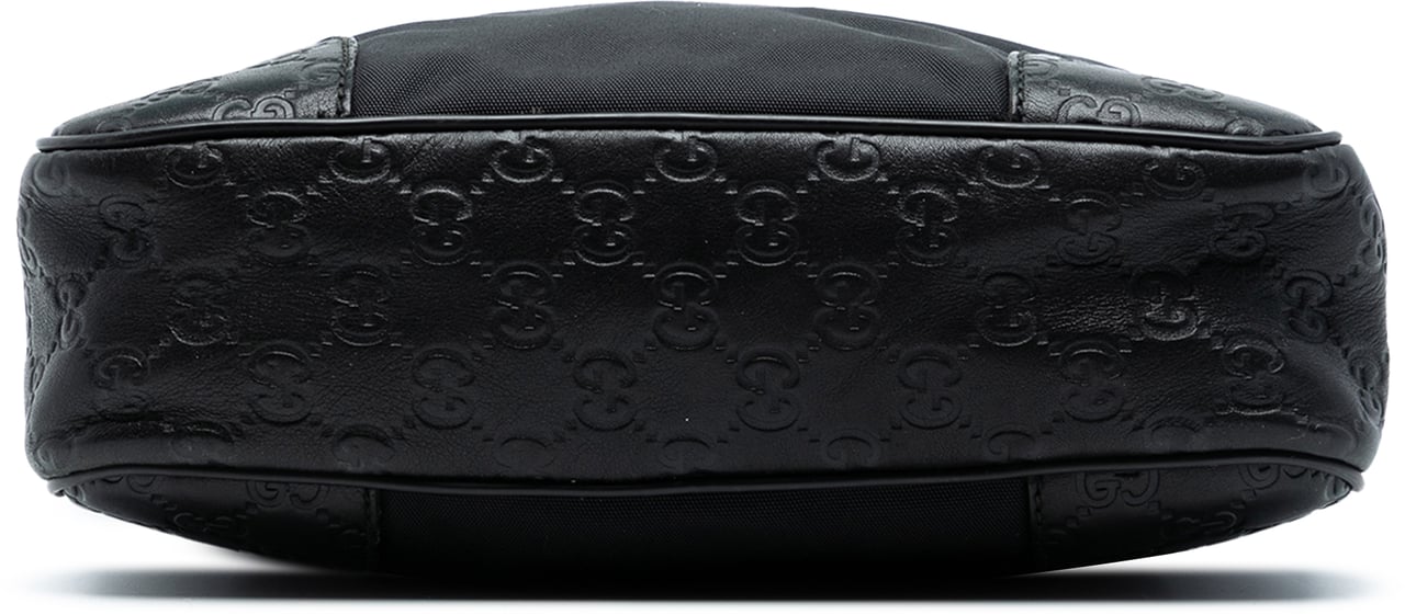 Gucci Guccissima Trimmed Nylon Crossbody Zwart