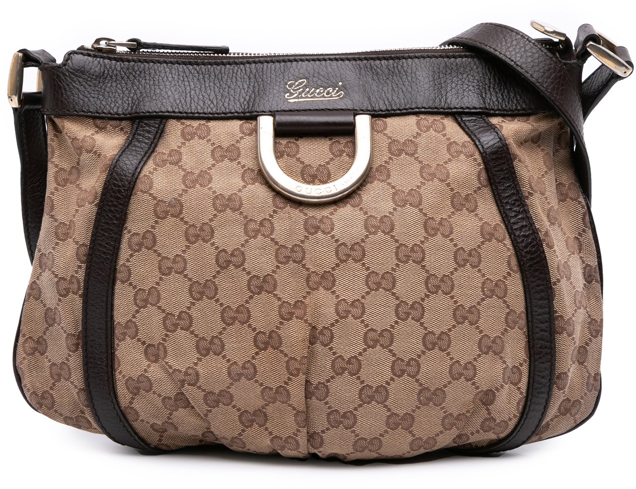 Gucci GG Canvas Abbey D Ring Crossbody Bruin