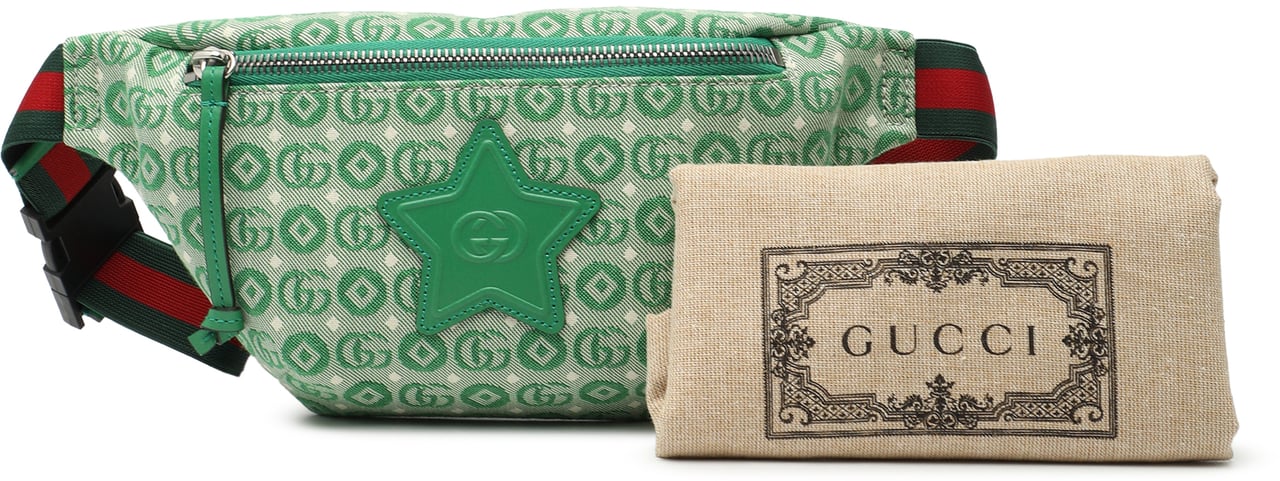 Gucci Kids GG Canvas Star Belt Bag Groen