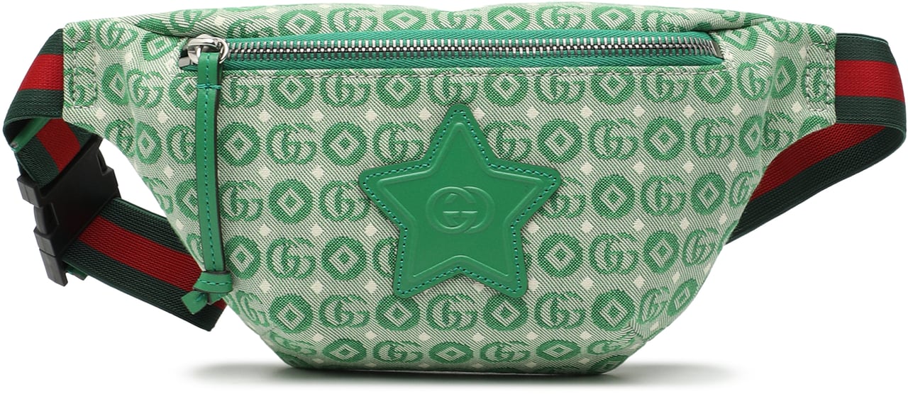 Gucci Kids GG Canvas Star Belt Bag Groen