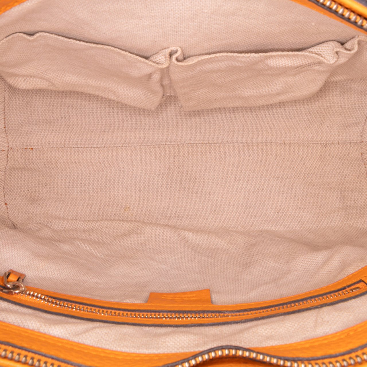 Gucci Small Leather Soho Cellarius Satchel Oranje