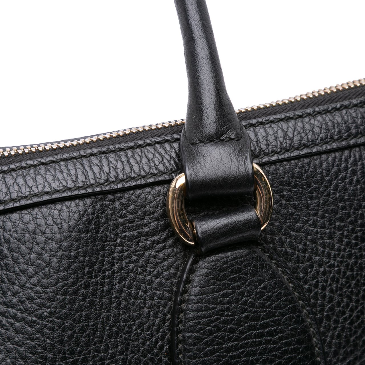 Gucci Dollar Calfskin GG Charm Satchel Zwart