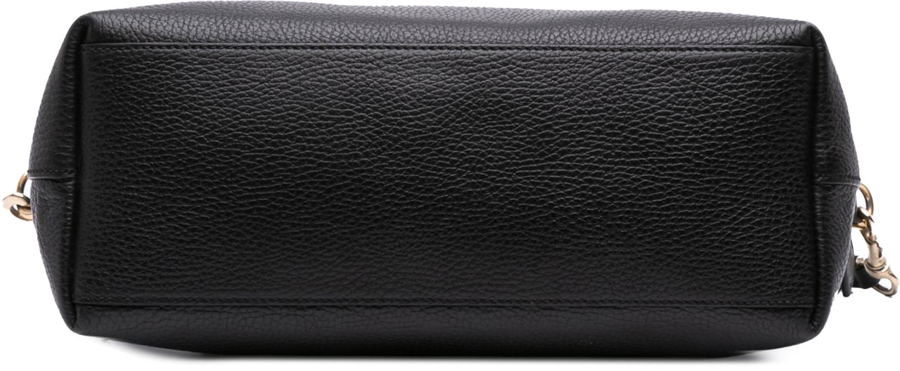 Gucci Dollar Calfskin GG Charm Satchel Zwart