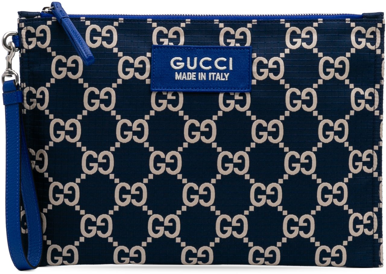 Gucci GG Canvas Ripstop Pouch Blauw