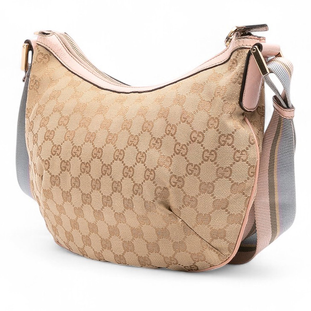 Gucci GG Canvas Web Crossbody Bruin
