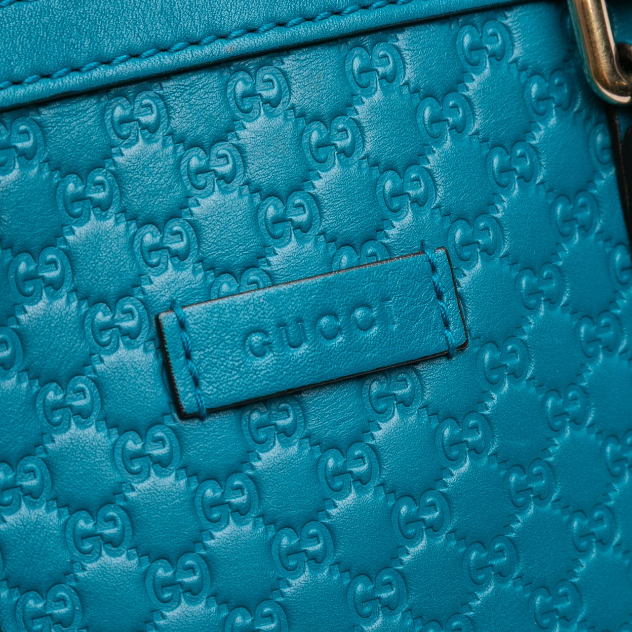 Gucci Mini Microguccissima Dome Satchel Blauw